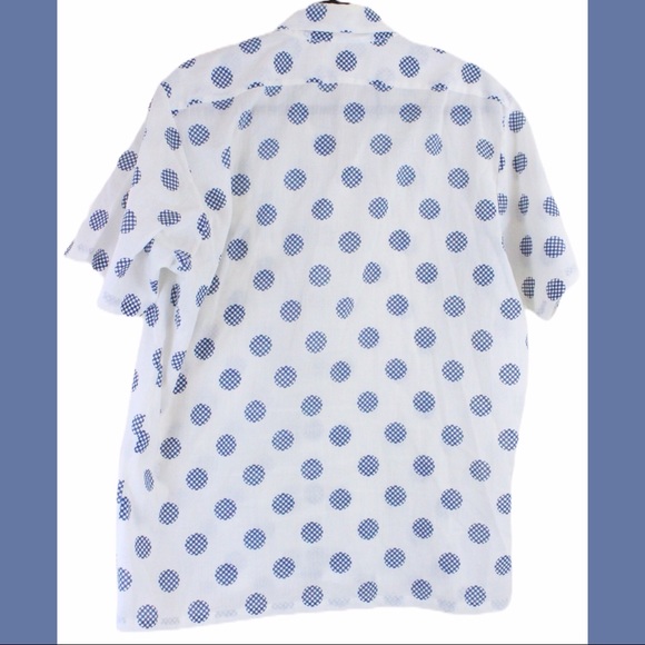 SOLD Vintage 60s 70s Graphic Dot Button Down Shirt - Picture 11 of 11